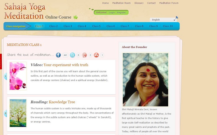 Meditation online Homepage