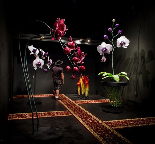 giant glass flowers