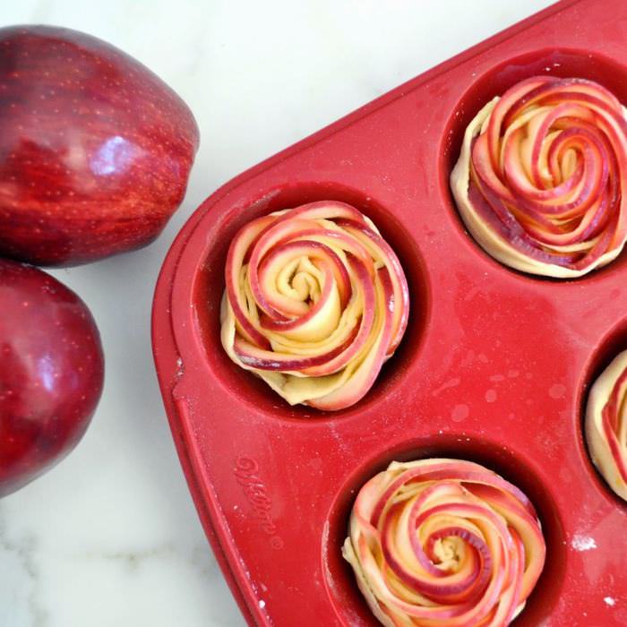 rose petals apple dessert