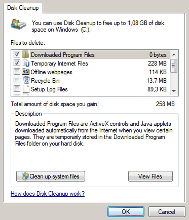 clean up disc space mac