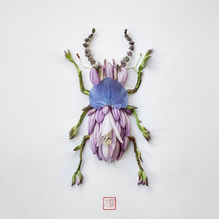 insects made of flowers