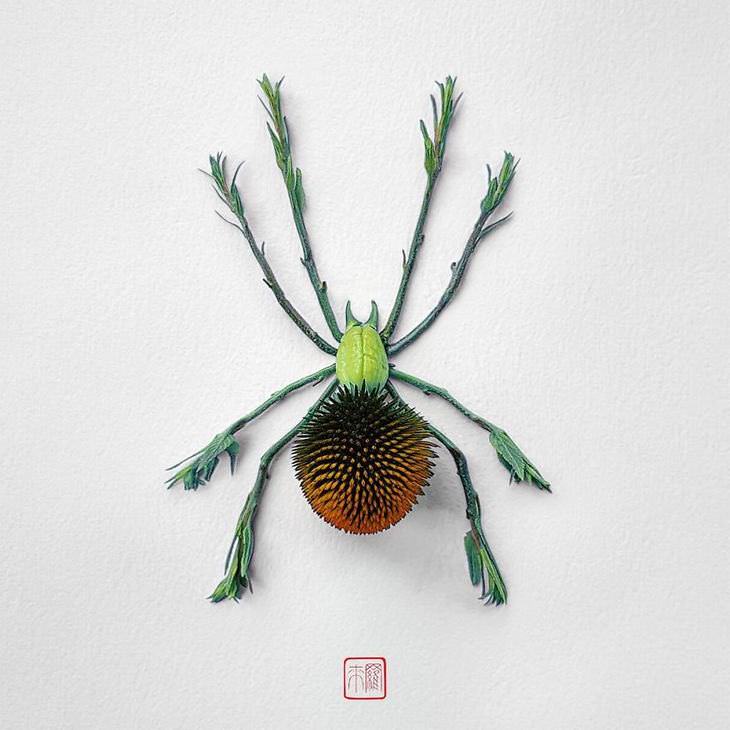 insects made of flowers