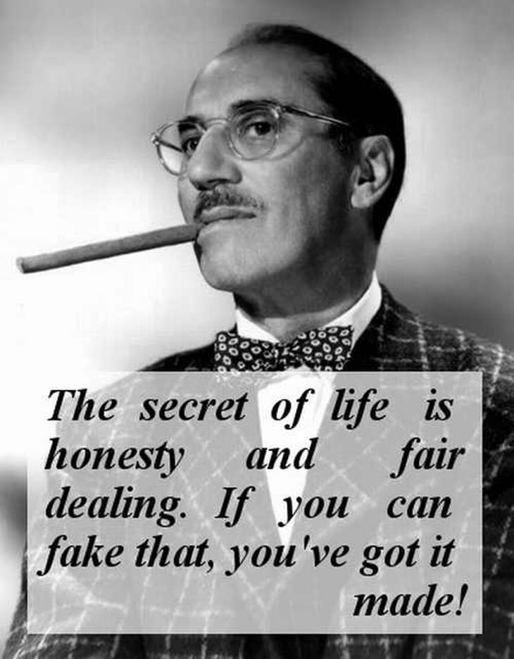 10 Superb Quotes by the Master of Wit Groucho Marx | Funny - BabaMail