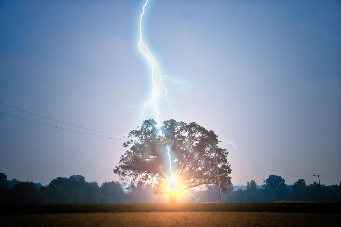 lightning strikes