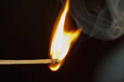 match burning