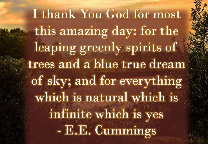 Nature and god quote: E.E. Cummings