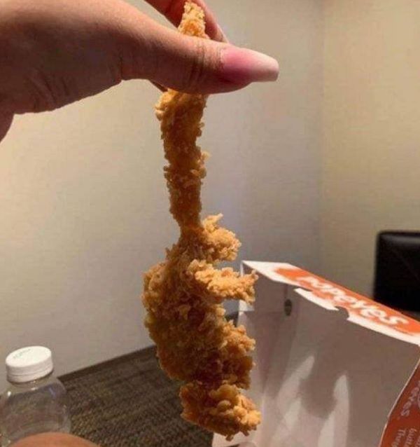 funny pictures of bad ideas, fried food item resembling a squirrel or rodent with a long tail