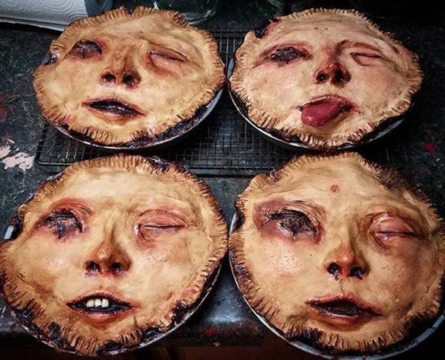funny pictures of bad ideas, pies resembling hideous ugly faces