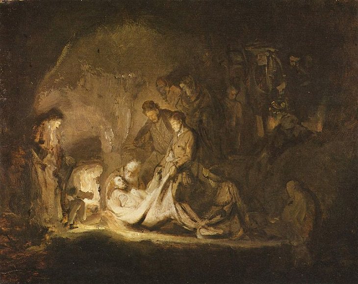 Lesser known works of Rembrandt, The Entombment, 1633-1634, Hunterian Museum and Art Gallery, Glasgow