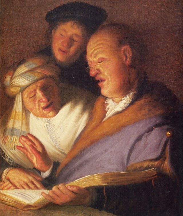 Lesser known works of Rembrandt, The Three Singers (Allegory of Hearing), 1624, Leiden Collection