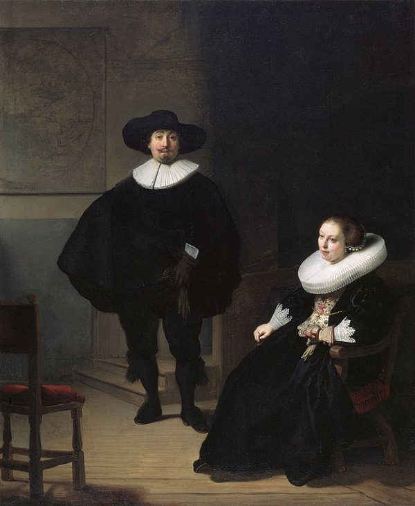 Lesser known works of Rembrandt, A Lady and Gentleman in Black, 1632, Stolen from the Isabella Stewart Gardner Museum, Boston