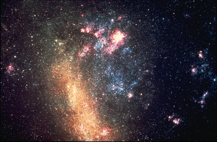 Pictures of the wonders of the cosmos, space and the universe from different conservatories, The Large Magellanic Cloud, found in the Milky Way and visible to the naked eye from the Southern Hemisphere