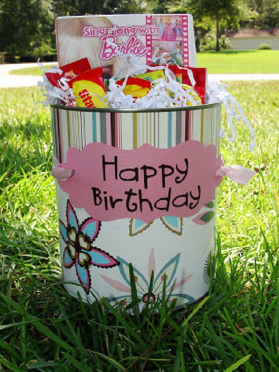DIY ways of Gift-Wrapping Presents, Empty Can Gift Container