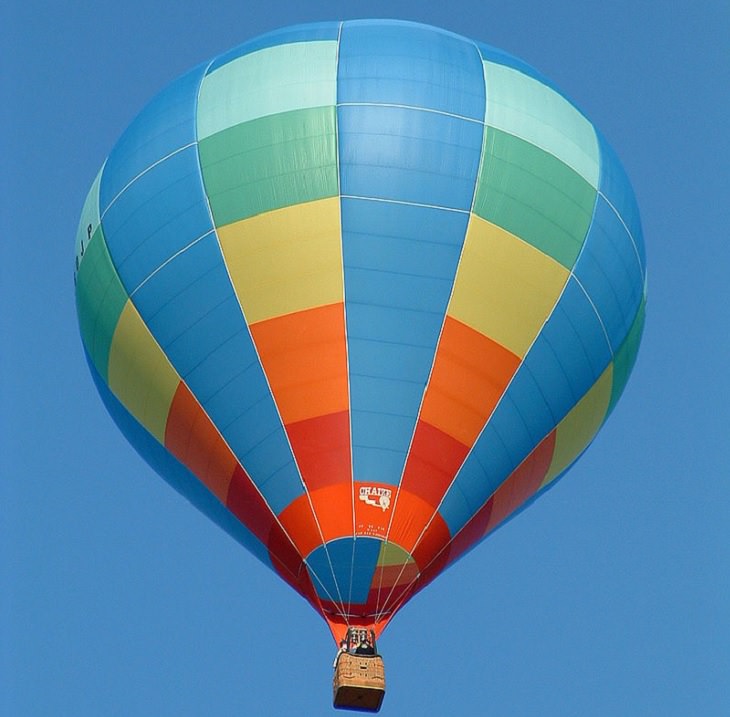 Different Hot air Balloons from Around the World, Montgolfiere, orange, blue and yellow hot air balloon