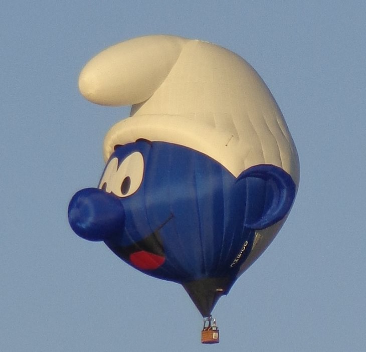 Different Hot air Balloons from Around the World, Smurf Hot Air Balloon