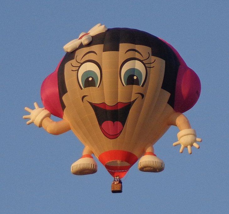 Different Hot air Balloons from Around the World, Balloon Babette (PH-BAB) on Ballonfiesta Barneveld 2019, cartoon lady hot air balloon 