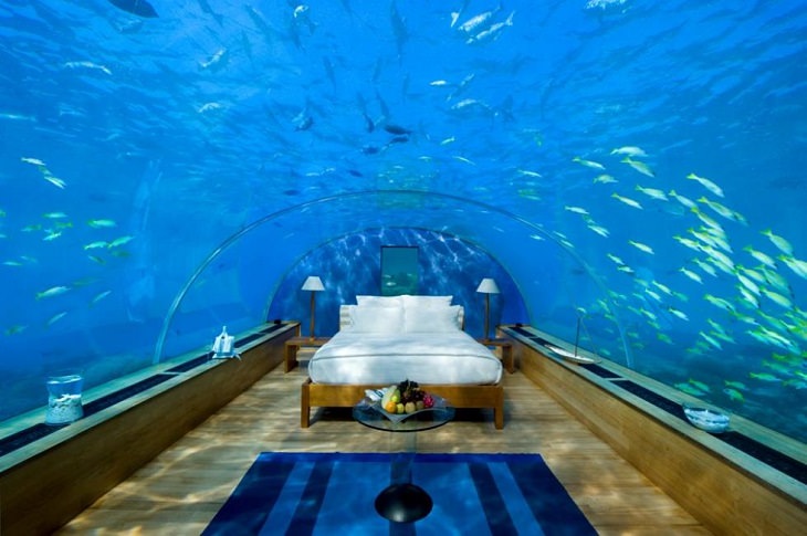 Interesting Things Only Found on Earth, The World’s First Underwater Hotel, Conrad Maldives Rangali Island located in the Maldives