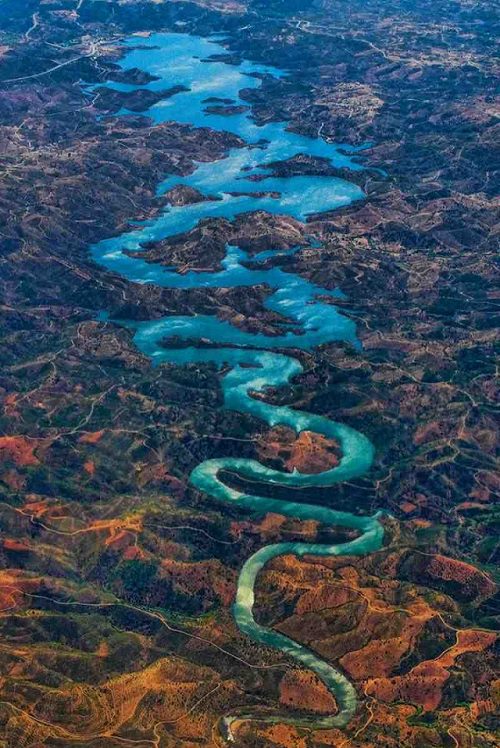 Interesting Things Only Found on Earth, Blue Dragon River, Odeleite River, in Castro Marim, Algarve, in Portugal
