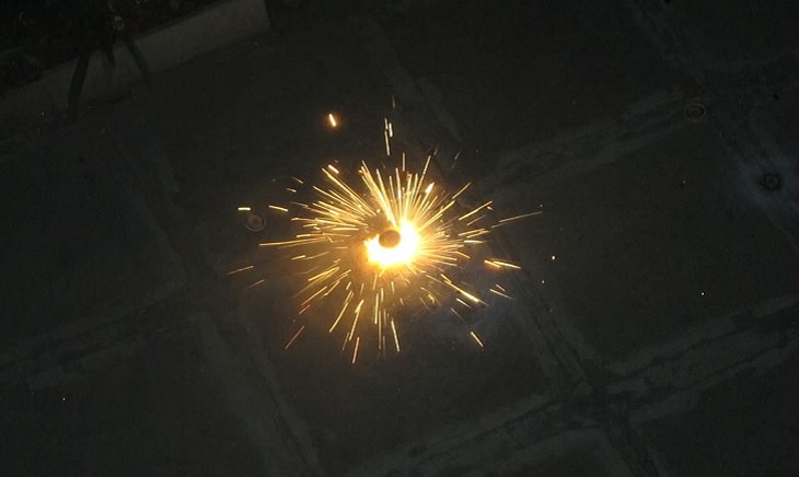 Photos from Diwali, the festival of lights, Chakras, a small common type of Firecracker found in India, which spins rapidly when lit