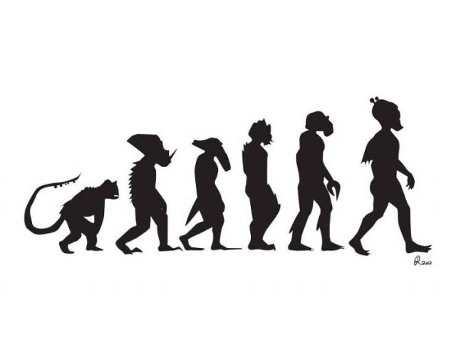 art, funny, hilarious, joke, sketch, evolution, design and photography, chain, natural selection
