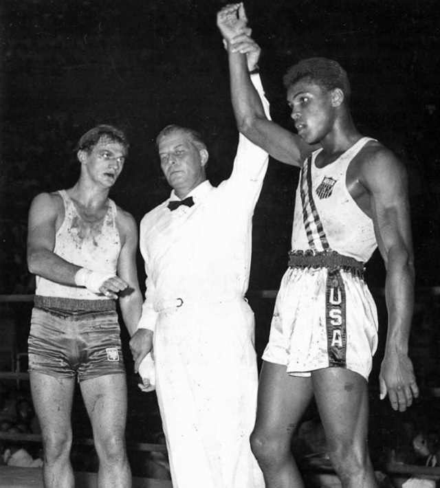 American Athletes that were inducted into the U.S Olympic Hall of Fame, Mohammad Ali (Boxing), Muhammad Ali after his victory in the 1960 Olympics