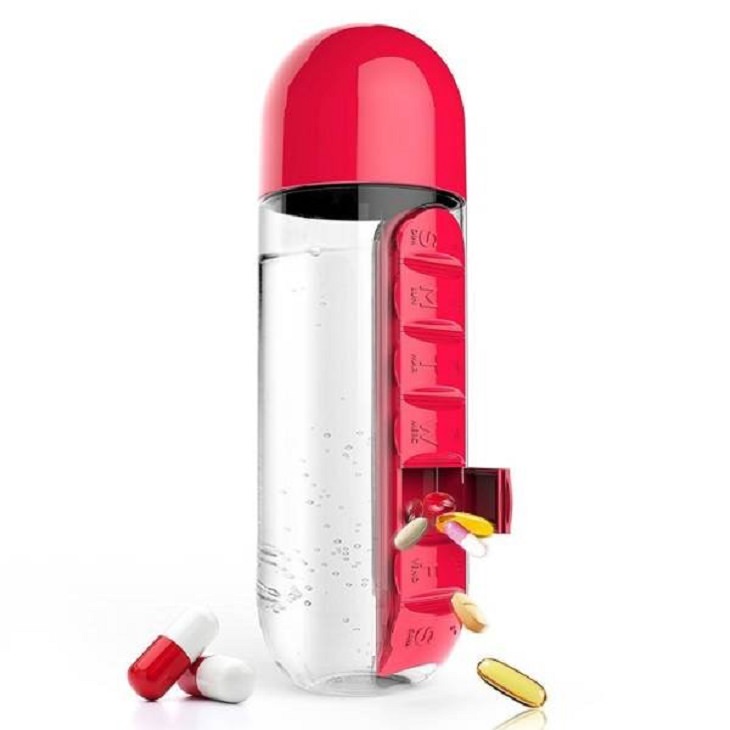 Incredible Innovative Design Ideas, bottle of water with a built in pill organizer