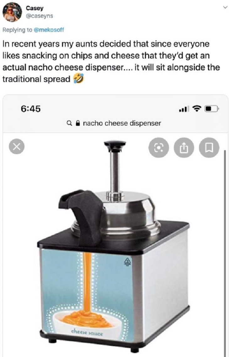 Strange thanksgiving recipes, foods and traditions, nacho cheese dispenser
