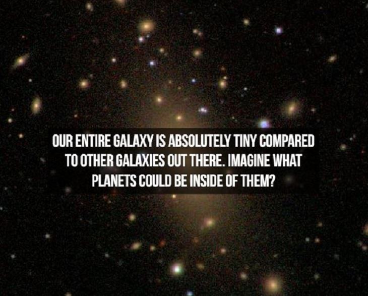 Incredible and interesting facts discovered about space, the universe and galaxies within, milky way is a tiny galaxy