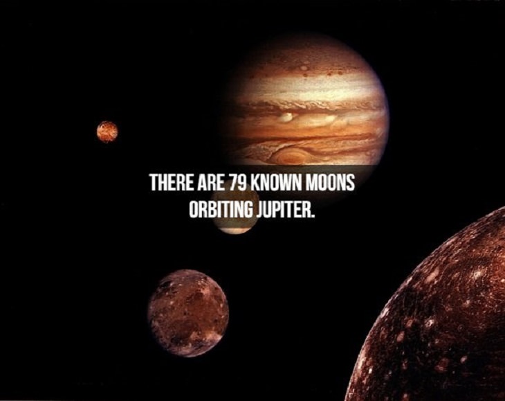 Incredible and interesting facts discovered about space, the universe and galaxies within, number of moons orbiting jupiter