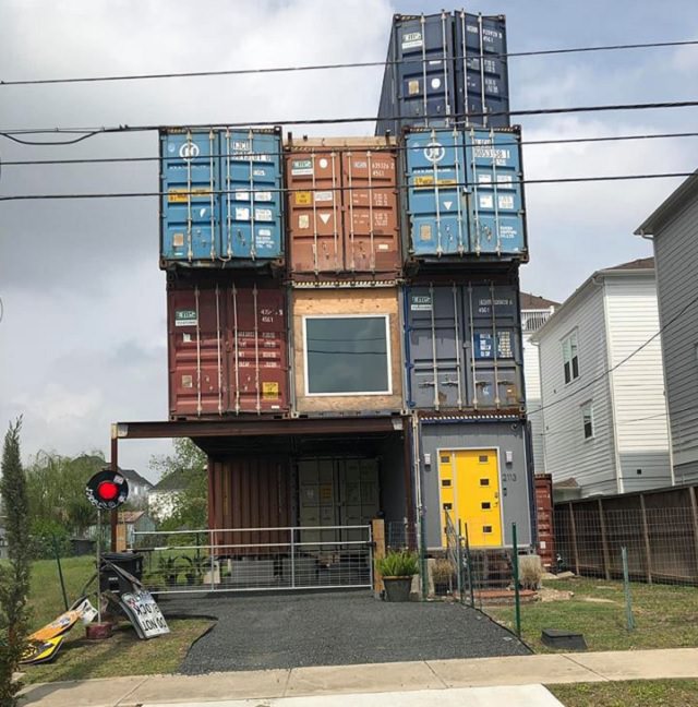 Will Breaux builds a house out of Eleven Shipping Containers, completely constructed shipping container house