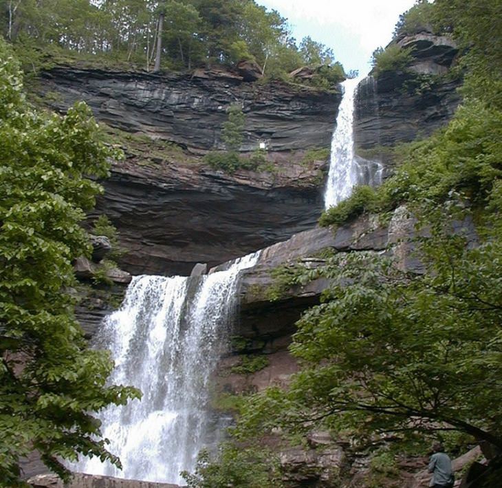 Photographs of The Catskill Mountain Range in the Appalachian Valley, Kaaterskill Falls on Spruce Creek near Palenville, New York, one of the higher falls in New York