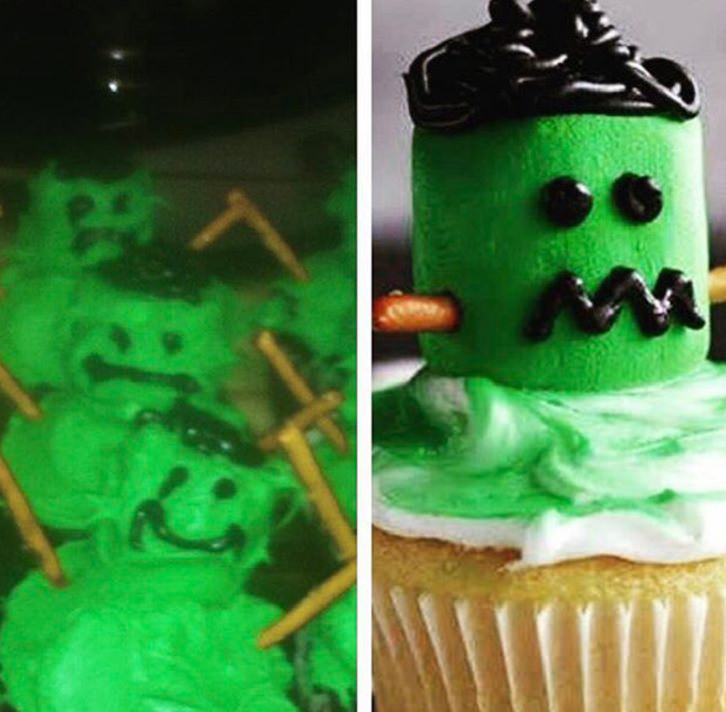unbeatable food fails and cooking incidents that ended disastrously, frankenstein's monster cupcake