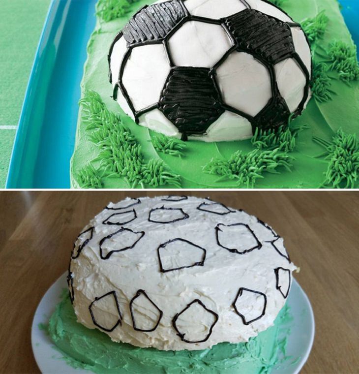 unbeatable food fails and cooking incidents that ended disastrously, soccer ball cake