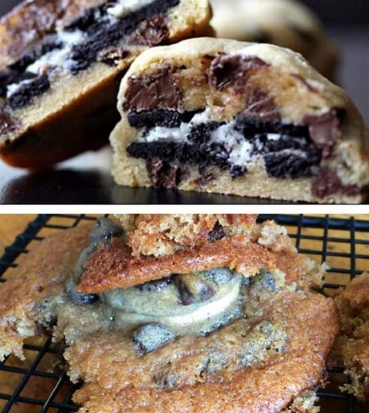 unbeatable food fails and cooking incidents that ended disastrously, oreo-stuffed cookie