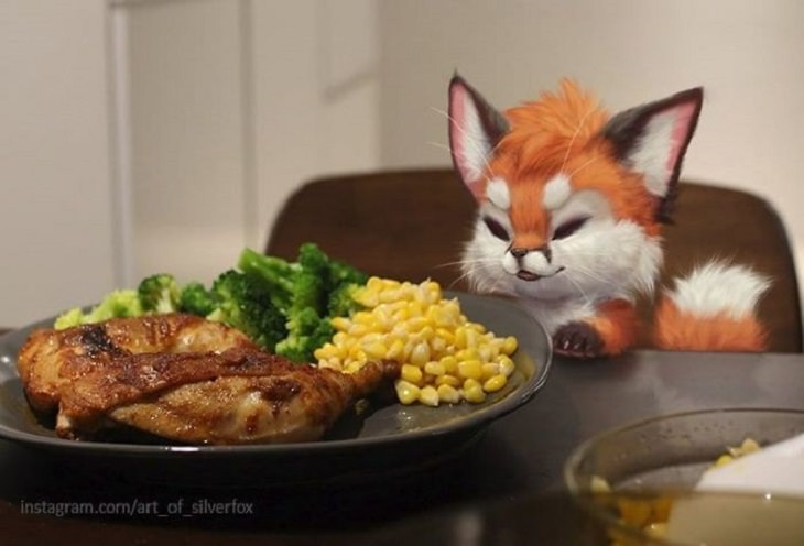 Malaysian Artist Yee Chong creates digital renderings of animals, like foxes, and brings them out into the real world