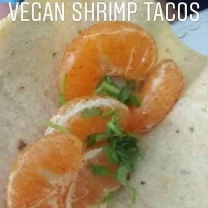 unbeatable food fails and cooking incidents that ended disastrously, vegan shrimp taco with orange slices