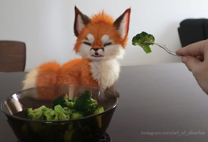 Malaysian Artist Yee Chong creates digital renderings of animals, like foxes, and brings them out into the real world