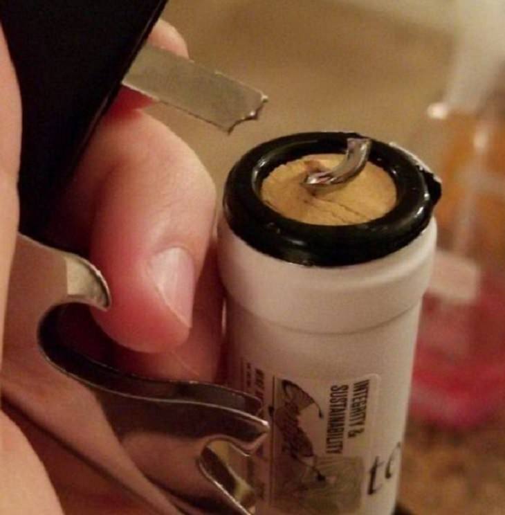 Hilariously bad days for people caught on camera, corkscrew broken inside a cork