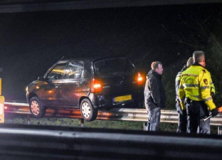 Hilariously bad days for people caught on camera, car on the barrier of a road