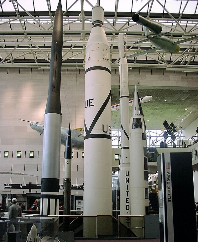 Historical treasures and incredible exhibits in the National Air and Space Museum in the National Mall of Washington DC, Ballistic Missiles