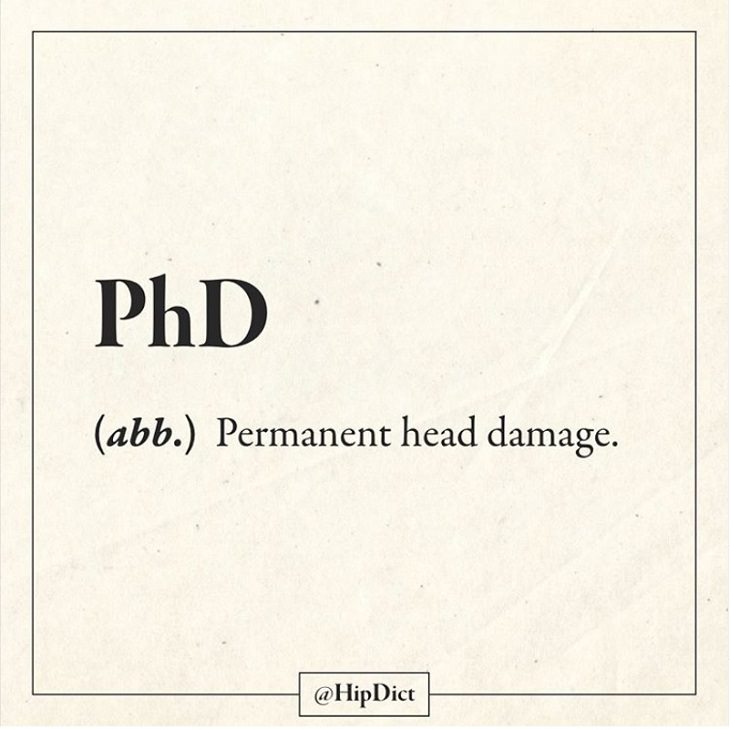Hilarious and funny alternate definitions to words and common phrases in instagram dictionary, PhD