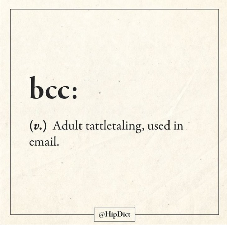 Hilarious and funny alternate definitions to words and common phrases in instagram dictionary, bcc