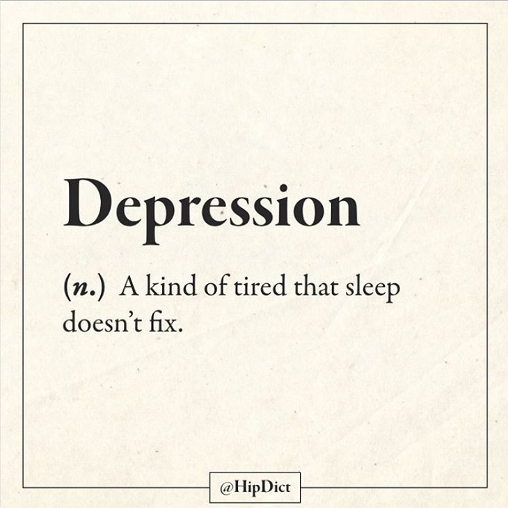 Hilarious and funny alternate definitions to words and common phrases in instagram dictionary, depression