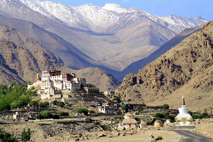 Pictures of the tallest peaks and beautiful landscapes found in the Himalayas, Likir Monastery in Ladakh