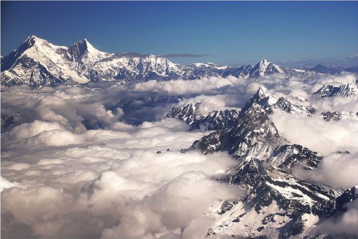 Pictures of the tallest peaks and beautiful landscapes found in the Himalayas, Shishapangma, the 14th highest peak, located in Tibet, standing at 26,000 feet.