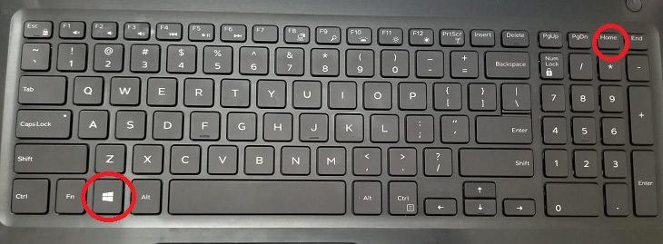 home button keyboard laptop