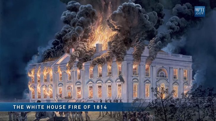 James Madison, Herbert Hoover, British, Burning, Electrical Fire, White House, Presidential Palace, Executive Mansion, History, Stories, Facts