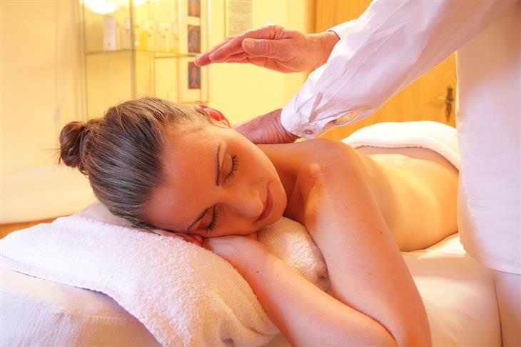 Swedish massage woman getting massage