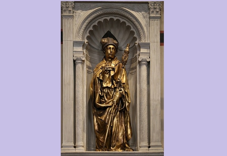 Beautiful masterpieces, sculptures, statues and works of art made by Renaissance sculptor Donatello,Saint Louis of Toulouse, in the Museo di Santa Croce, Florence