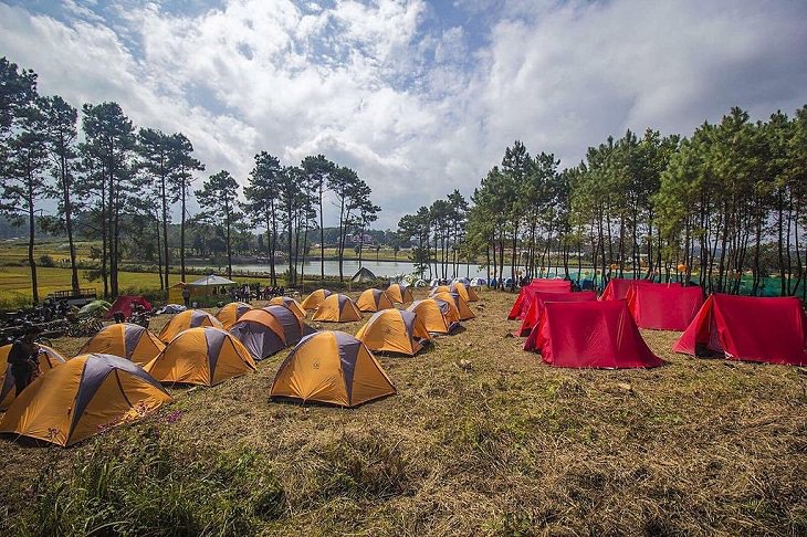 Majestic Beautiful Sights of the Northeast Indian State, Meghalaya, one of the seven sisters states, Camp Zingaro site at Bacardi NH7 Weekender, music festival, held in Meghalaya in 2018